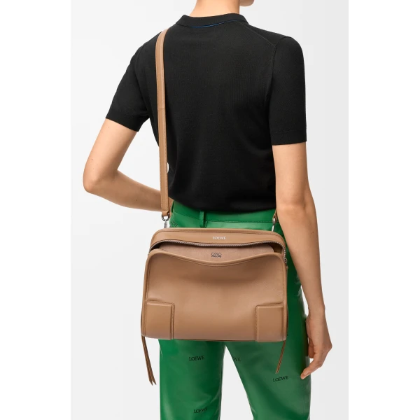 Loewe Medium Amazona 180 bag in soft calfskin, Mocha | Totes & Top-Handle Bags | Coveti