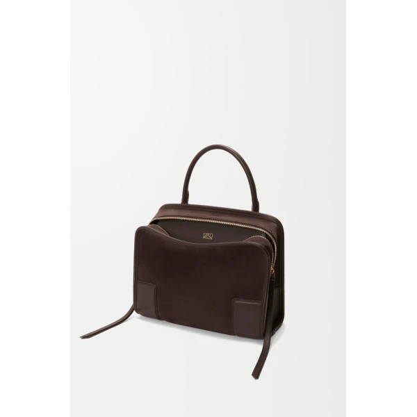 Loewe Medium Amazona 180 bag in suede, Dark Chestnut | Totes & Top-Handle Bags | Coveti