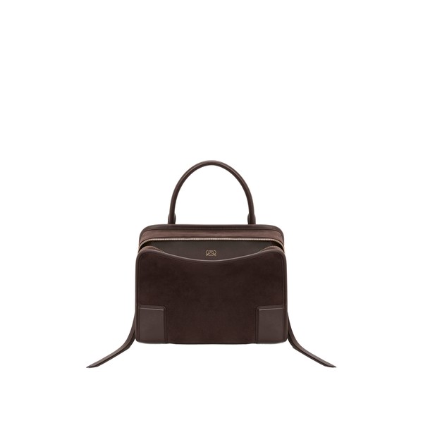 Loewe Medium Amazona 180 bag in suede, Dark Chestnut | Totes & Top-Handle Bags | Coveti