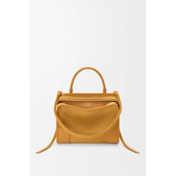 Loewe Medium Amazona 180 bag in suede, Ochre | Totes & Top-Handle Bags | Coveti