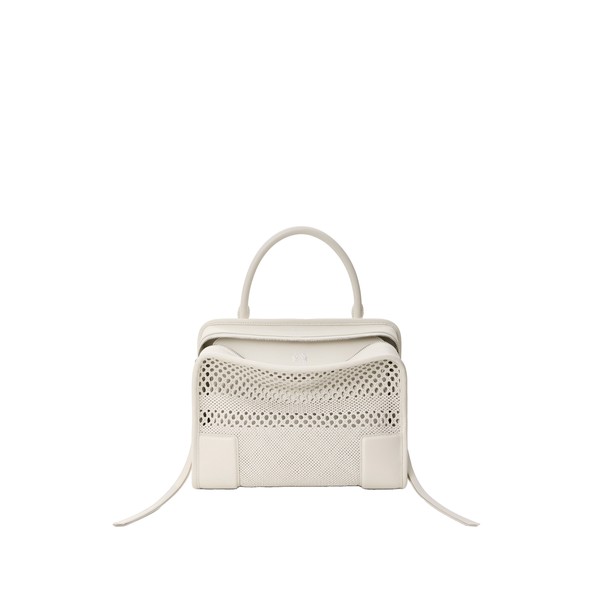 Loewe Medium Amazona 180 bag in woven calfskin, Soft White | Totes & Top-Handle Bags | Coveti