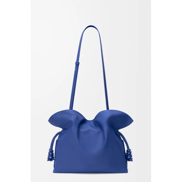 Loewe Medium Coil Flamenco clutch in nappa calfskin, Stellar Blue | Shoulder & Crossbody Bags | Coveti