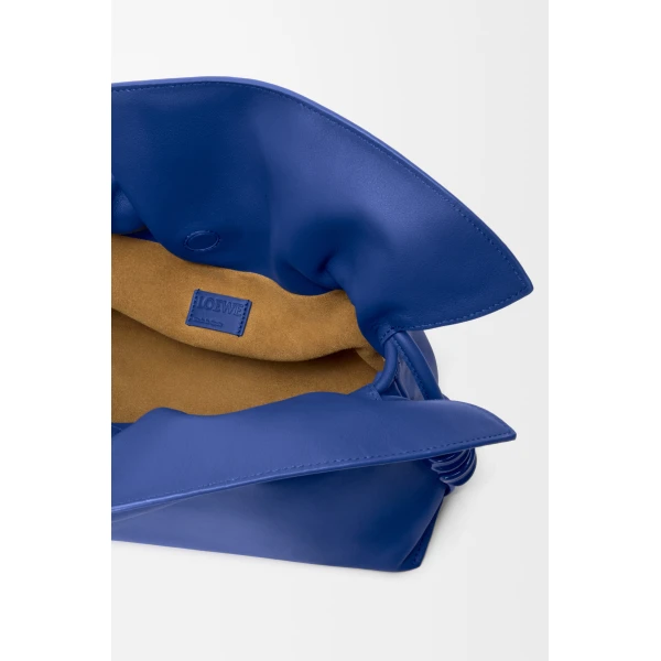 Loewe Medium Coil Flamenco clutch in nappa calfskin, Stellar Blue | Shoulder & Crossbody Bags | Coveti