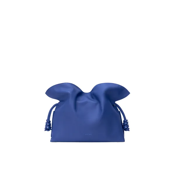 Loewe Medium Coil Flamenco clutch in nappa calfskin, Stellar Blue | Shoulder & Crossbody Bags | Coveti