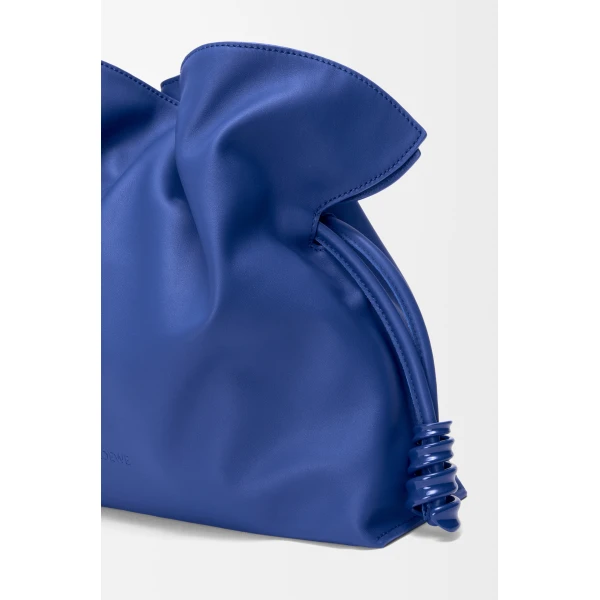 Loewe Medium Coil Flamenco clutch in nappa calfskin, Stellar Blue | Shoulder & Crossbody Bags | Coveti