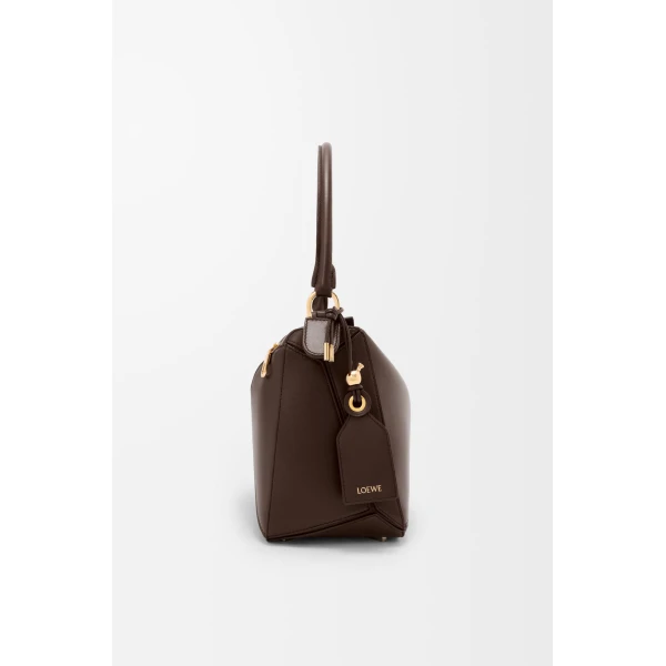 Loewe Medium Featherlight Puzzle bag in nappa lambskin, Dark Chestnut | Shoulder & Crossbody Bags | Coveti