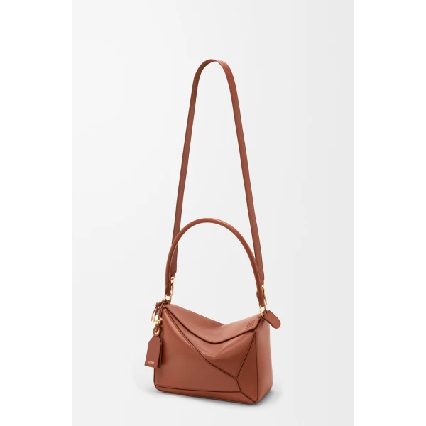Loewe Medium Featherlight Puzzle bag in nappa lambskin, Pecan | Shoulder & Crossbody Bags | Coveti