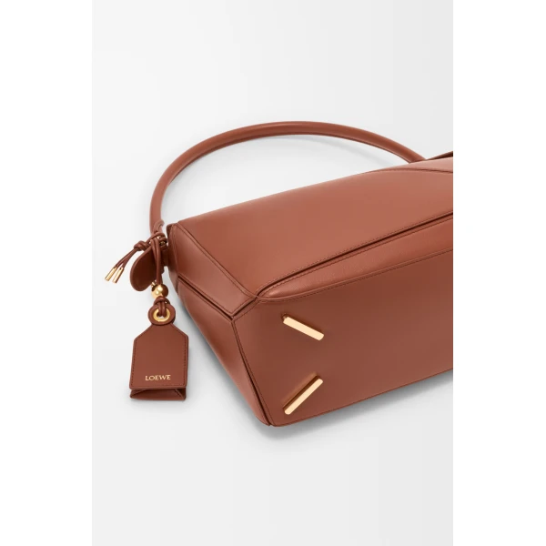 Loewe Medium Featherlight Puzzle bag in nappa lambskin, Pecan | Shoulder & Crossbody Bags | Coveti