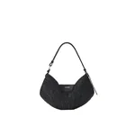 Loewe Medium Loewe Swing bag in raffia and calfskin, Black | Totes & Top-Handle Bags | Coveti