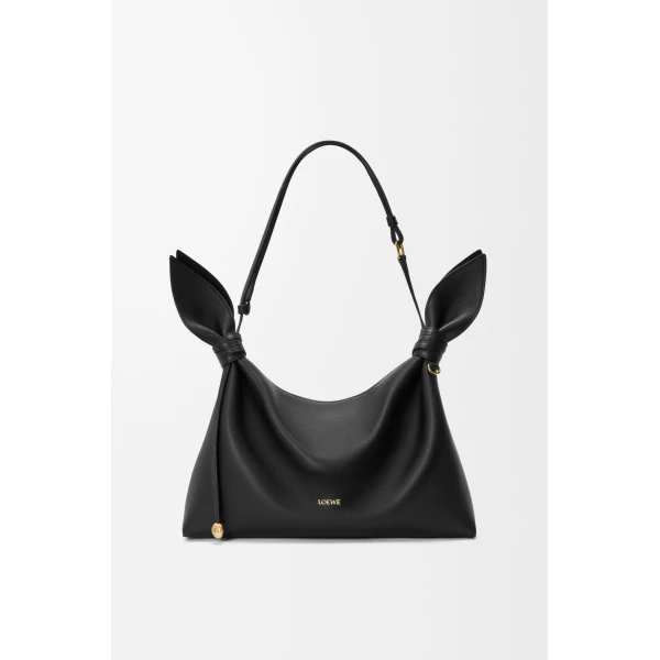 Loewe Medium Scarf bag in smooth calfskin, Black | Shoulder & Crossbody Bags | Coveti
