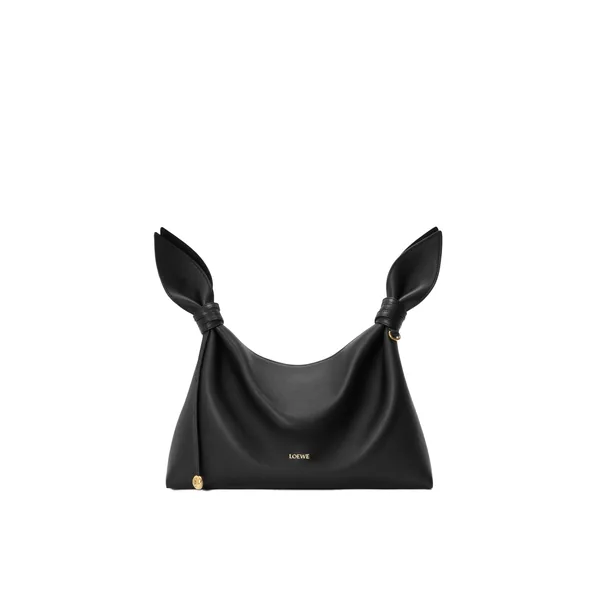 Medium Scarf bag in smooth calfskin, Black
