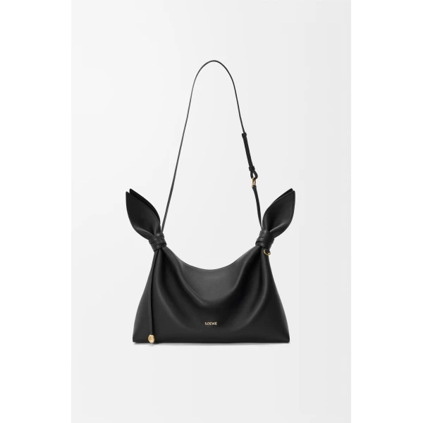 Loewe Medium Scarf bag in smooth calfskin, Black | Shoulder & Crossbody Bags | Coveti