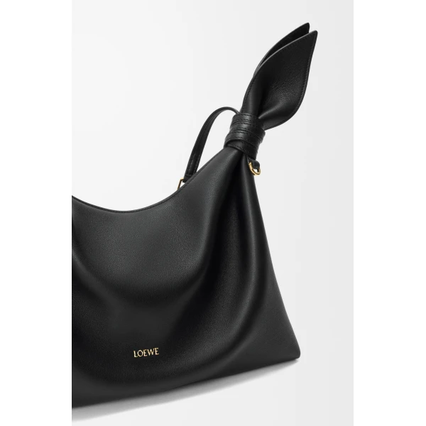 Loewe Medium Scarf bag in smooth calfskin, Black | Shoulder & Crossbody Bags | Coveti