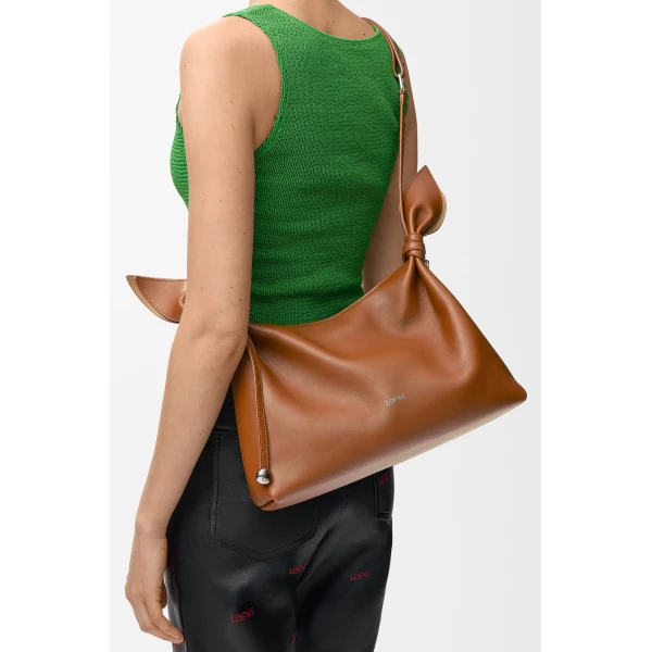 Loewe Medium Scarf bag in smooth calfskin, Squirrel | Shoulder & Crossbody Bags | Coveti