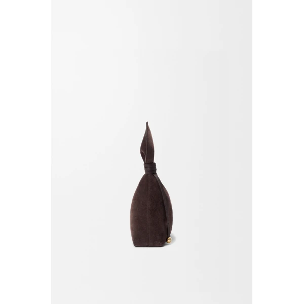 Loewe Medium Scarf bag in suede, Dark Chestnut | Shoulder & Crossbody Bags | Coveti