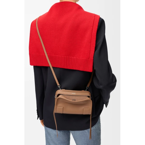 Loewe Mini Amazona 180 bag in soft calfskin, Mocha | Totes & Top-Handle Bags | Coveti