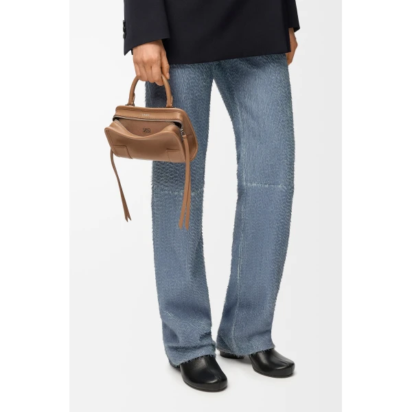 Loewe Mini Amazona 180 bag in soft calfskin, Mocha | Totes & Top-Handle Bags | Coveti