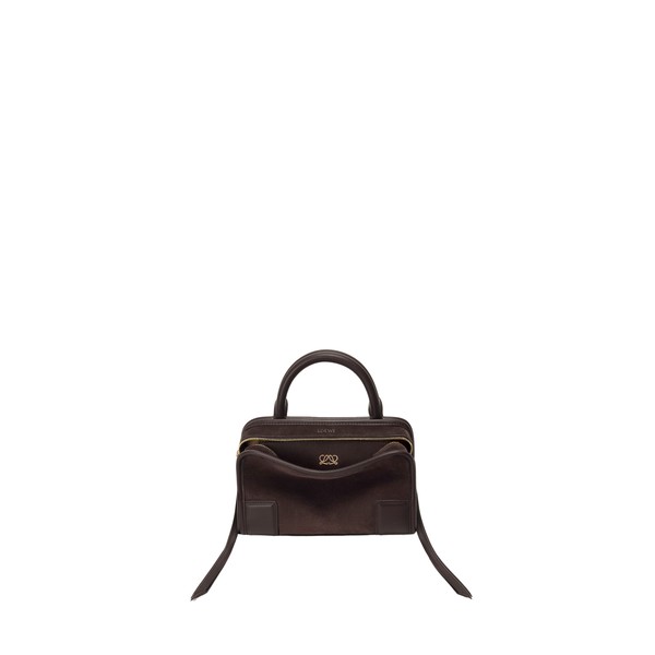 Loewe Mini Amazona 180 bag in suede, Dark Chestnut | Totes & Top-Handle Bags | Coveti