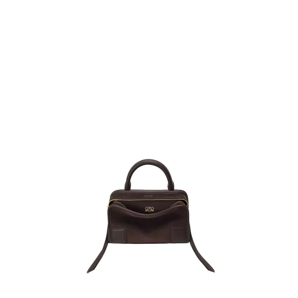 Loewe Mini Amazona 180 bag in suede, Dark Chestnut | Totes & Top-Handle Bags | Coveti