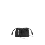 Loewe Mini Flamenco Pleats purse in nappa lambskin, Black | Shoulder & Crossbody Bags | Coveti