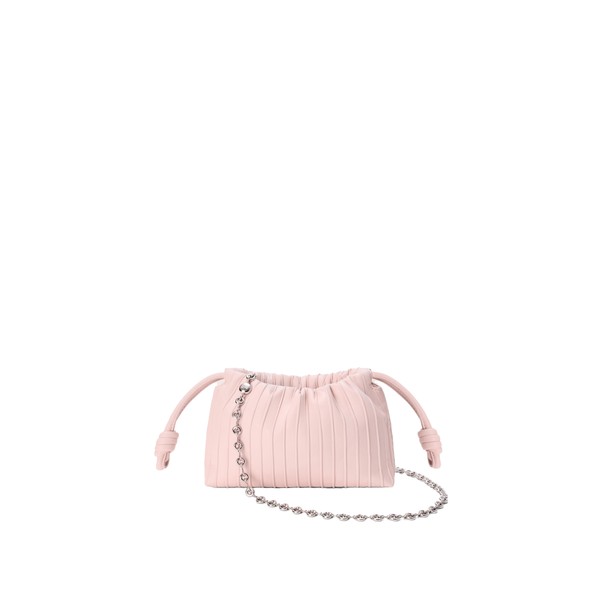 Loewe Mini Flamenco Pleats purse in nappa lambskin, Crystal Pink | Shoulder & Crossbody Bags | Coveti