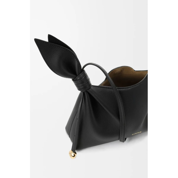 Loewe Mini Scarf bag in smooth calfskin, Black | Shoulder & Crossbody Bags | Coveti