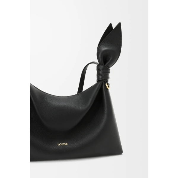 Loewe Mini Scarf bag in smooth calfskin, Black | Shoulder & Crossbody Bags | Coveti