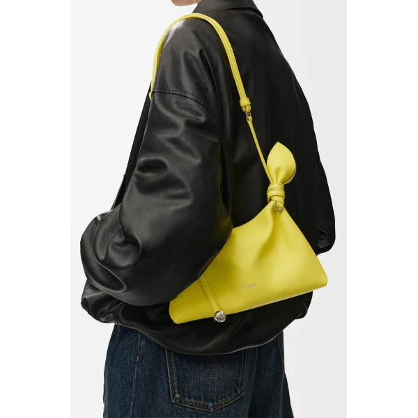 Loewe Mini Scarf bag in smooth calfskin, Lemon | Shoulder & Crossbody Bags | Coveti