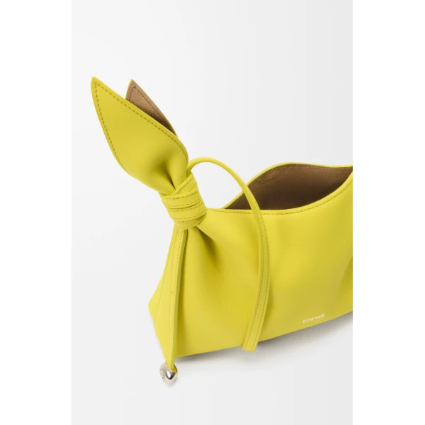 Loewe Mini Scarf bag in smooth calfskin, Lemon | Shoulder & Crossbody Bags | Coveti