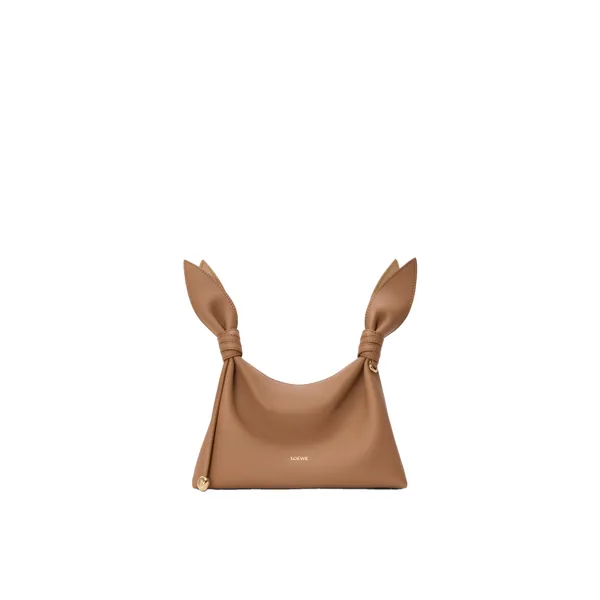 Mini Scarf bag in smooth calfskin, Mocha
