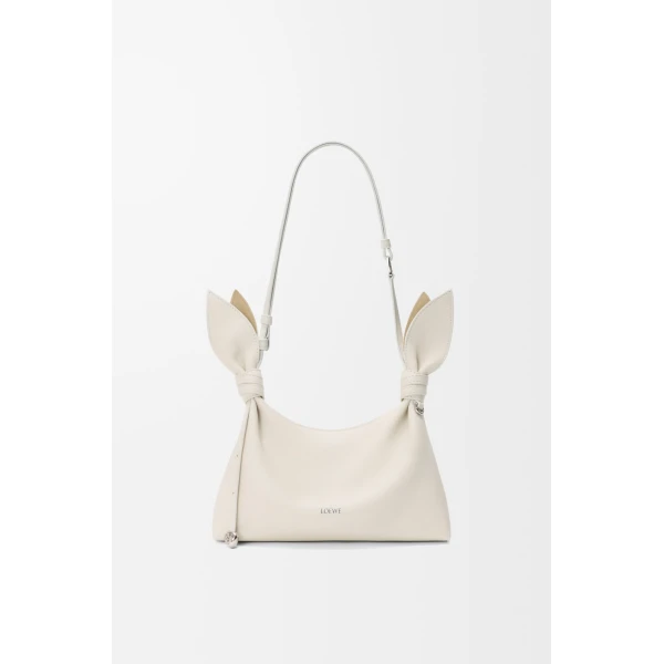 Loewe Mini Scarf bag in smooth calfskin, Soft White | Shoulder & Crossbody Bags | Coveti