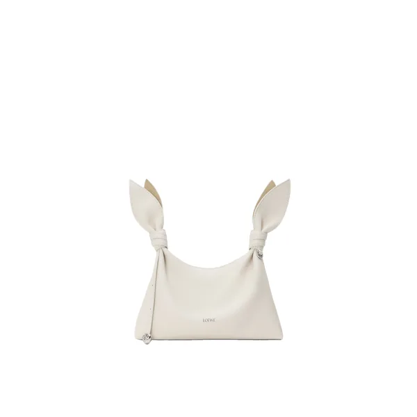 Loewe Mini Scarf bag in smooth calfskin, Soft White | Shoulder & Crossbody Bags | Coveti