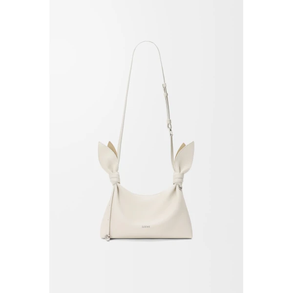 Loewe Mini Scarf bag in smooth calfskin, Soft White | Shoulder & Crossbody Bags | Coveti