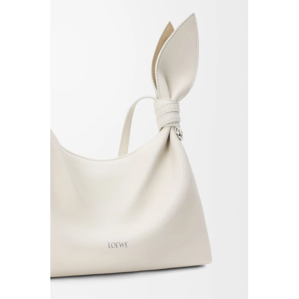 Loewe Mini Scarf bag in smooth calfskin, Soft White | Shoulder & Crossbody Bags | Coveti