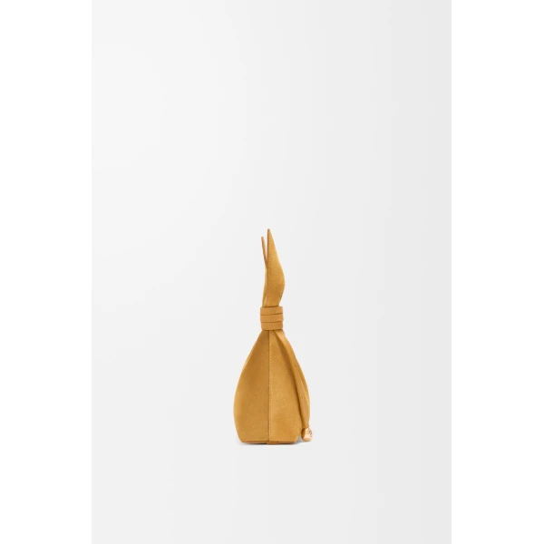 Loewe Mini Scarf bag in suede, Ochre | Shoulder & Crossbody Bags | Coveti