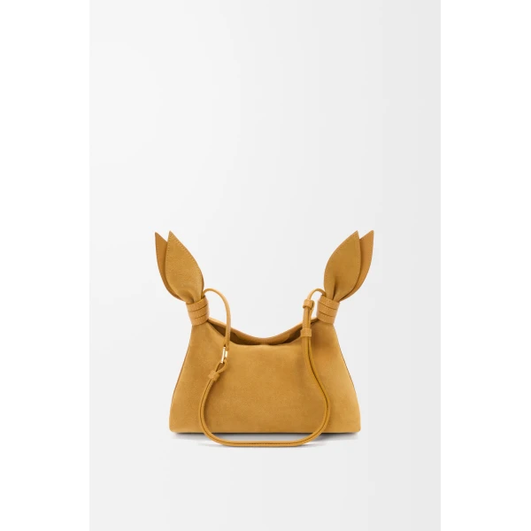 Loewe Mini Scarf bag in suede, Ochre | Shoulder & Crossbody Bags | Coveti