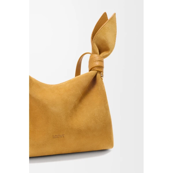 Loewe Mini Scarf bag in suede, Ochre | Shoulder & Crossbody Bags | Coveti