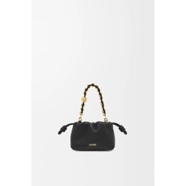 Loewe Nano Flamenco purse in mellow nappa lambskin, Black | Clutch Bags | Coveti