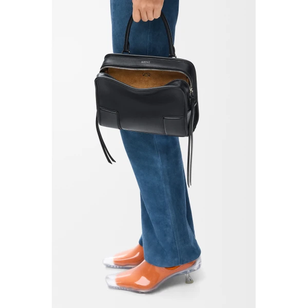 Loewe Small Amazona 180 bag in soft calfskin, Black | Totes & Top-Handle Bags | Coveti