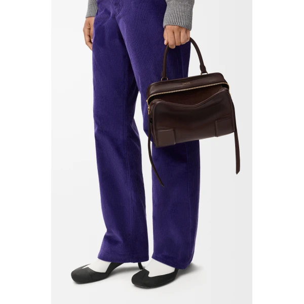 Loewe Small Amazona 180 bag in soft calfskin, Dark Chestnut | Totes & Top-Handle Bags | Coveti