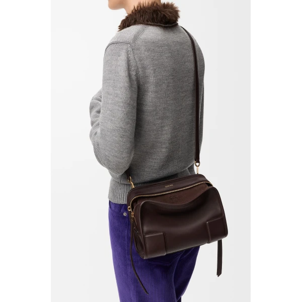 Loewe Small Amazona 180 bag in soft calfskin, Dark Chestnut | Totes & Top-Handle Bags | Coveti