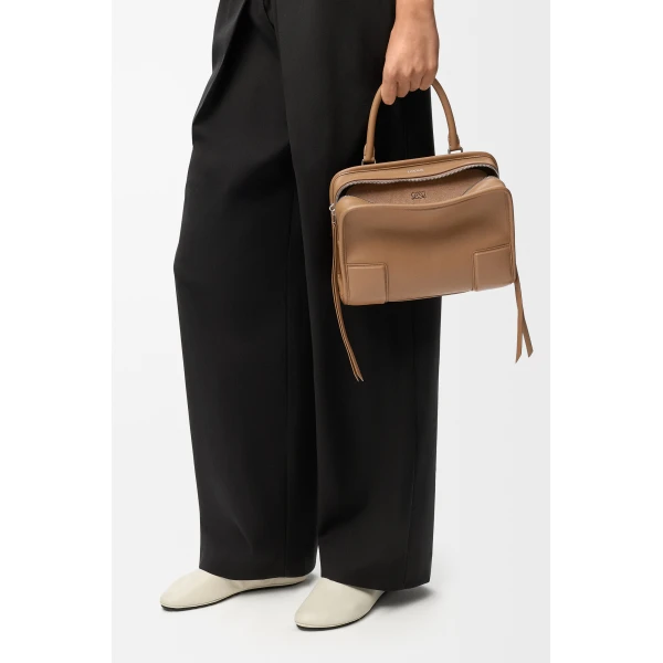Loewe Small Amazona 180 bag in soft calfskin, Mocha | Totes & Top-Handle Bags | Coveti