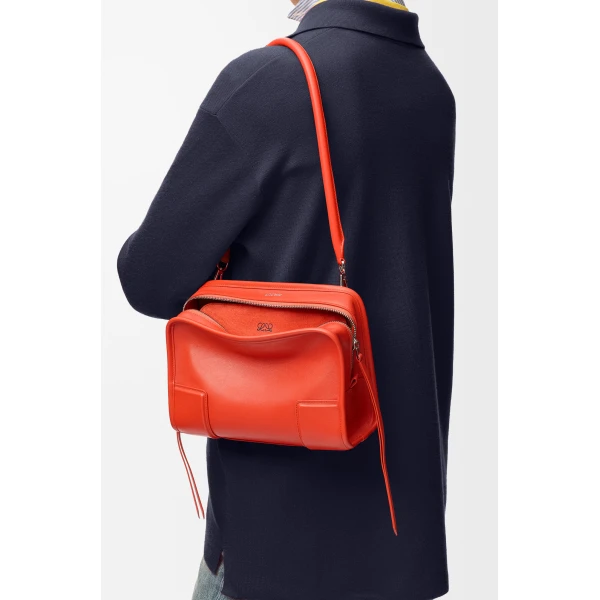 Loewe Small Amazona 180 bag in soft calfskin, Sunrise Orange | Totes & Top-Handle Bags | Coveti