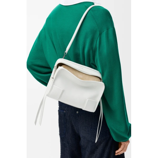 Loewe Small Amazona 180 bag in soft calfskin, White | Totes & Top-Handle Bags | Coveti