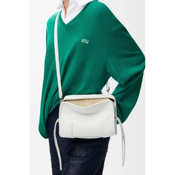 Loewe Small Amazona 180 bag in soft calfskin, White | Totes & Top-Handle Bags | Coveti
