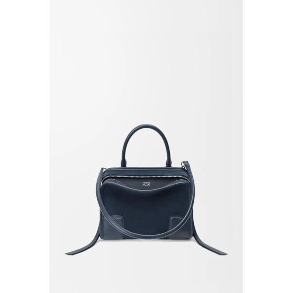 Loewe Small Amazona 180 bag in suede, Deep Navy | Totes & Top-Handle Bags | Coveti