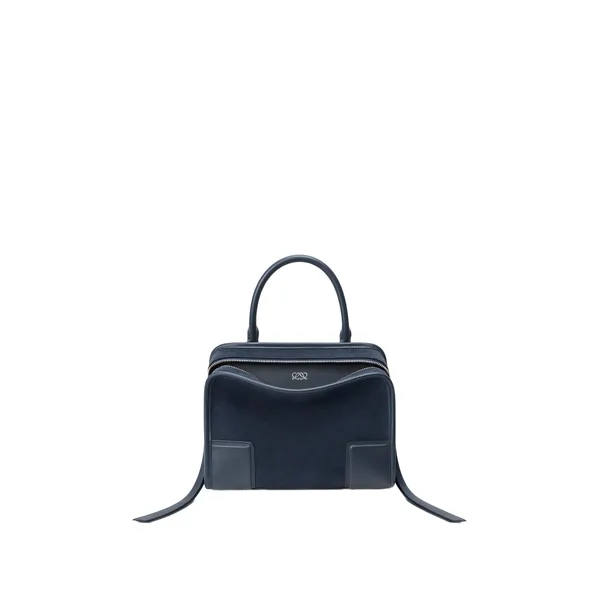 Loewe Small Amazona 180 bag in suede, Deep Navy | Totes & Top-Handle Bags | Coveti