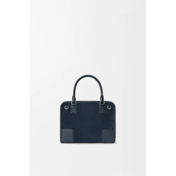 Loewe Small Amazona 180 bag in suede, Deep Navy | Totes & Top-Handle Bags | Coveti