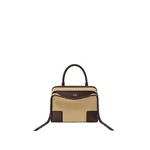 Loewe Small Amazona 180 bag in suede, Oro/Chocolat | Totes & Top-Handle Bags | Coveti