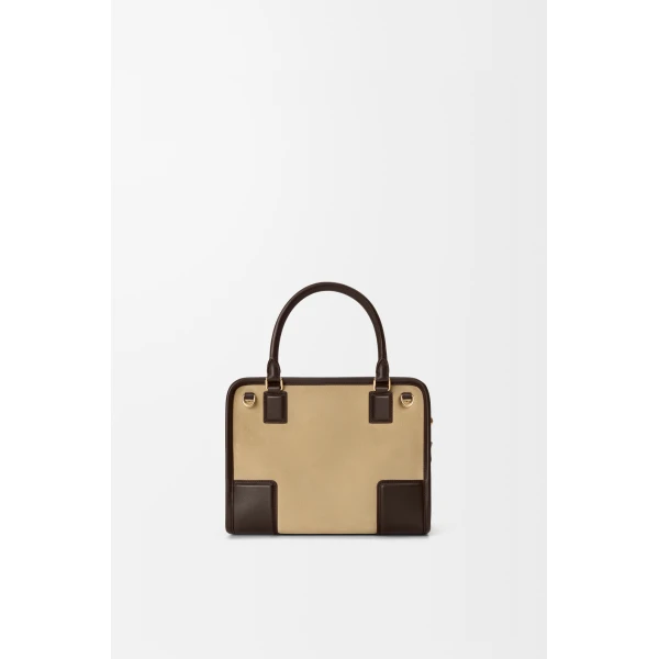 Loewe Small Amazona 180 bag in suede, Oro/Chocolat | Totes & Top-Handle Bags | Coveti